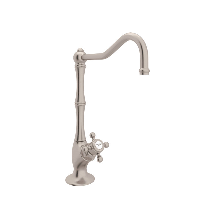 Classic Elegance 9" Polished Nickel Deck Mounted Kitchen Faucet