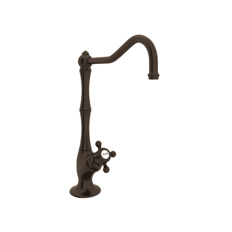 Tuscan Brass Traditional Kitchen Faucet with Cross Handle