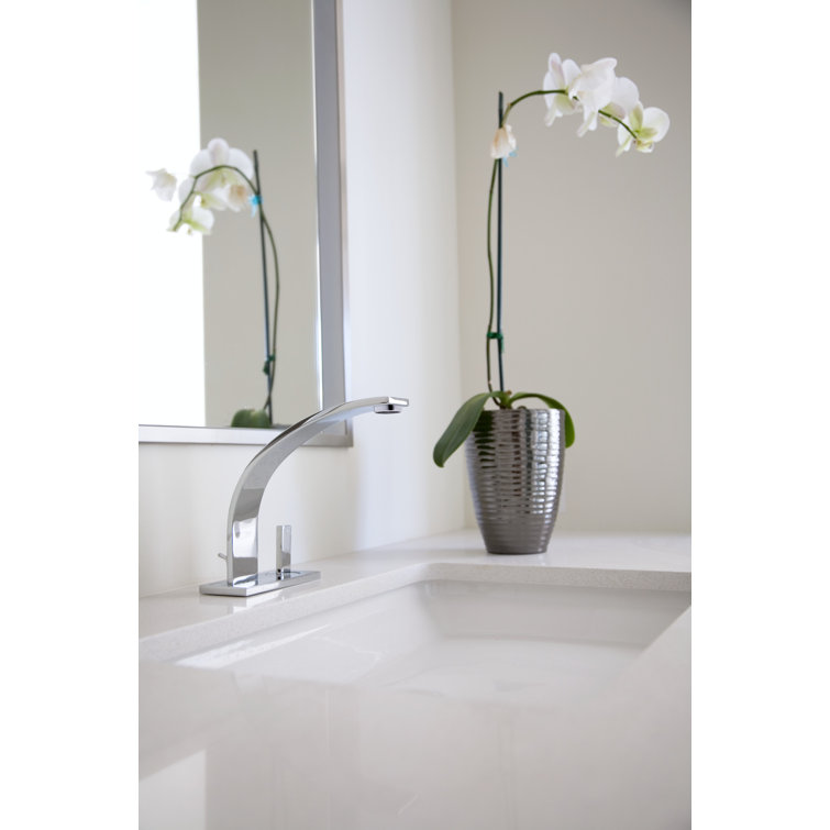 Elegante Satin Nickel Single Handle Centerset Bathroom Faucet