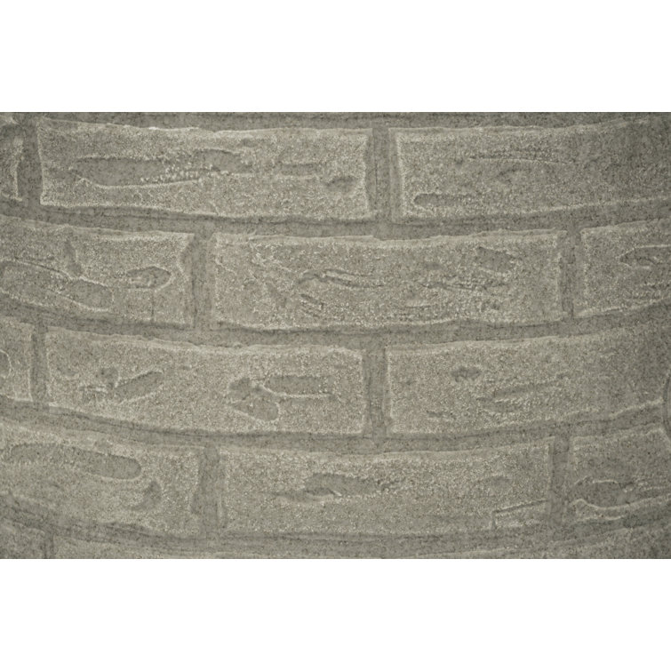 Slate 50-Gallon Plastic Rain Barrel with Planter