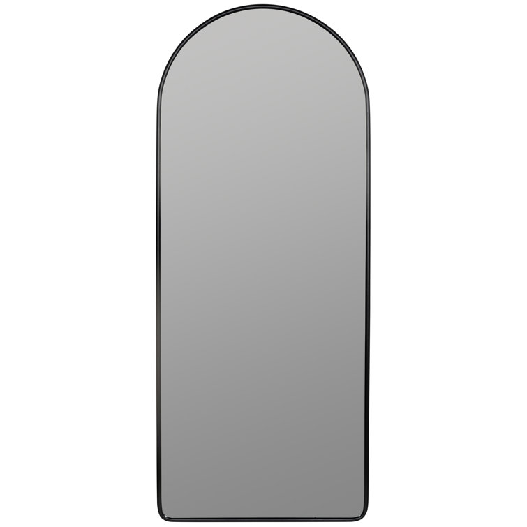 Elegant Arch Full-Length 68" Floor Mirror in Silver and Gold