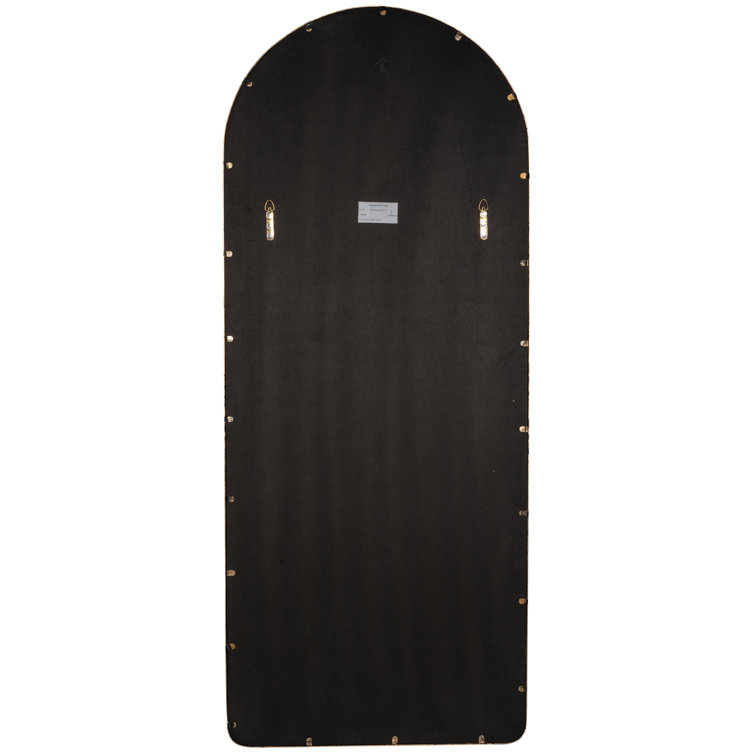 Elegant Arch Full-Length 68" Floor Mirror in Silver and Gold
