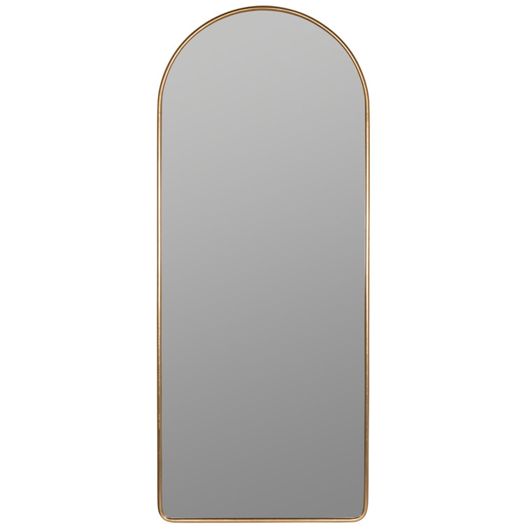 Gold Arch Top Full Length Floor Mirror