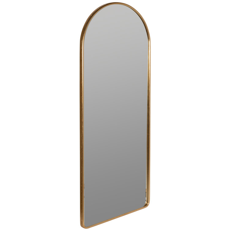 Gold Arch Top Full Length Floor Mirror