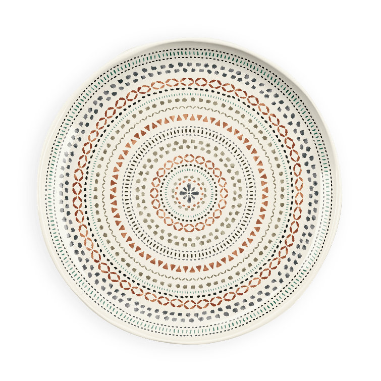 Desert Mandala 10.5" Melamine Dinner Plate Set