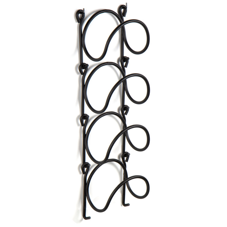 Black Wrought Iron Wall Mounted Towel Rack Set of 4