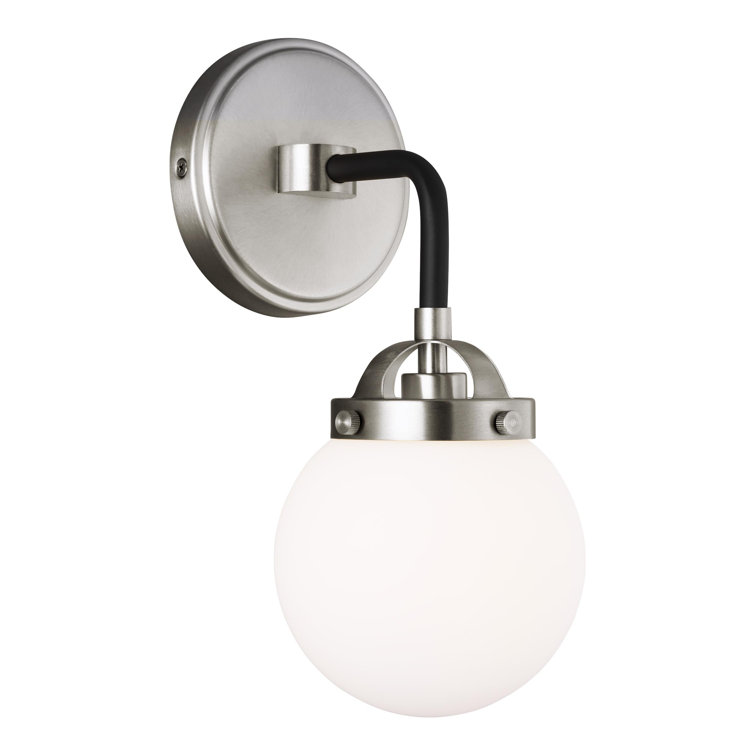 Cafe Elegance 11.75" Brushed Nickel 1-Light Wall Sconce