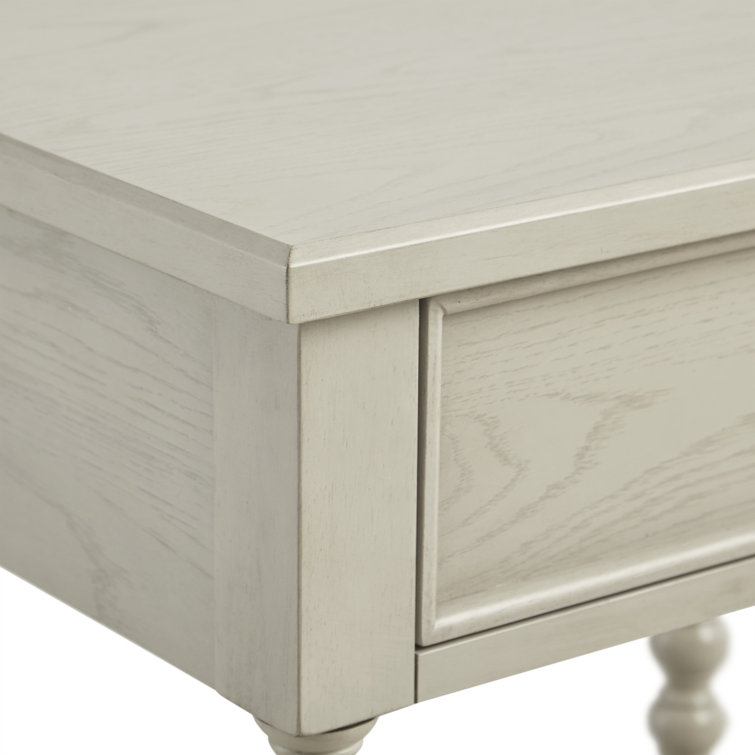 Natural Elegance Whitewash Wood Nightstand with Turned Legs