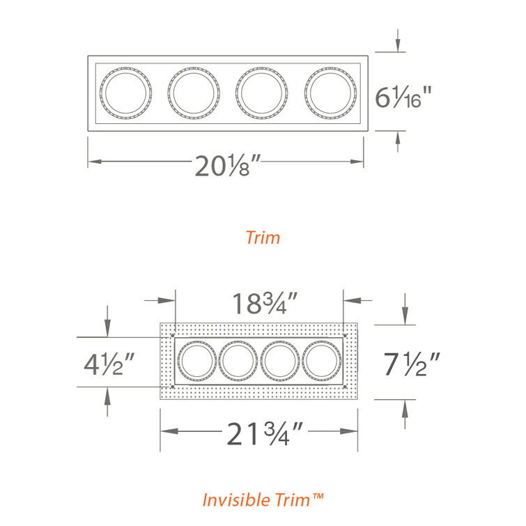 Black Aluminum 4-Light LED Recessed Spotlight Kit