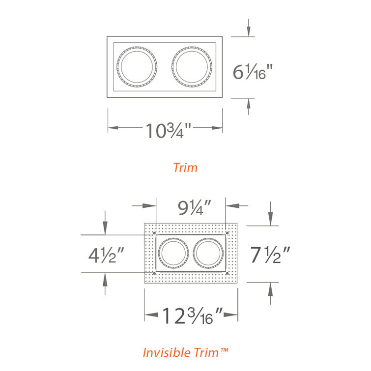 Precision 18.5'' Black Aluminum LED Recessed Lighting Kit - Energy Star