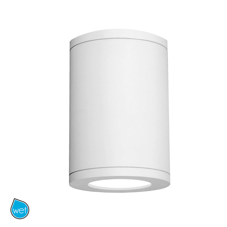 Contemporary White Aluminum LED Flush Mount 7.25" H x 4.875" W
