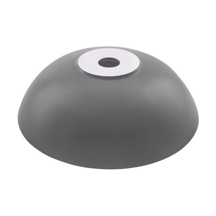 Matte Gray Ceramic 16" Above-Counter Vessel Sink