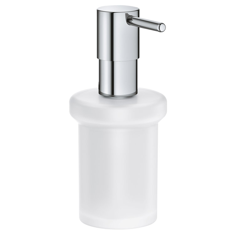Chrome and White Modern Soap Dispenser