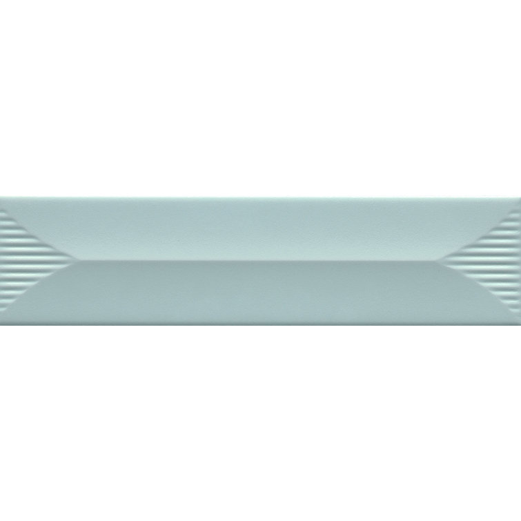 Euphoria Matte Ocean 3" x 12" Beveled Ceramic Wall Tile