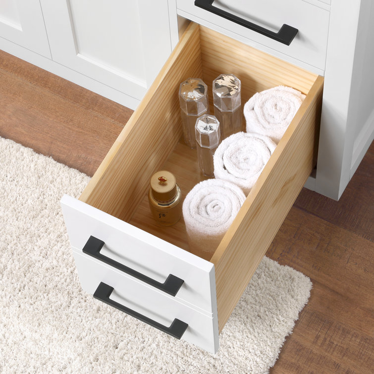 Athea 36" Pure White Freestanding Bathroom Vanity with Marble Countertop