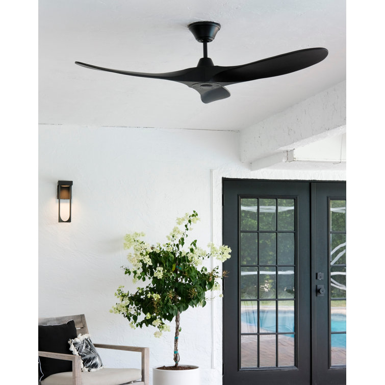 88-Inch Brushed Steel Ceiling Fan with Dark Walnut Blades and Remote