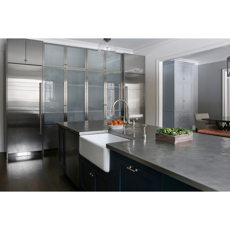 Classic English Polished Nickel Deck Mounted Kitchen Faucet with Side Spray