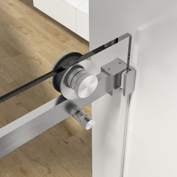 60'' Brushed Nickel Frameless Sliding Shower Enclosure