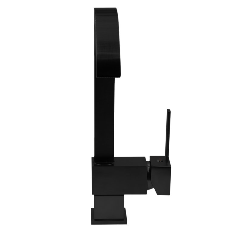Matte Black Single Handle Pull Down Kitchen Faucet