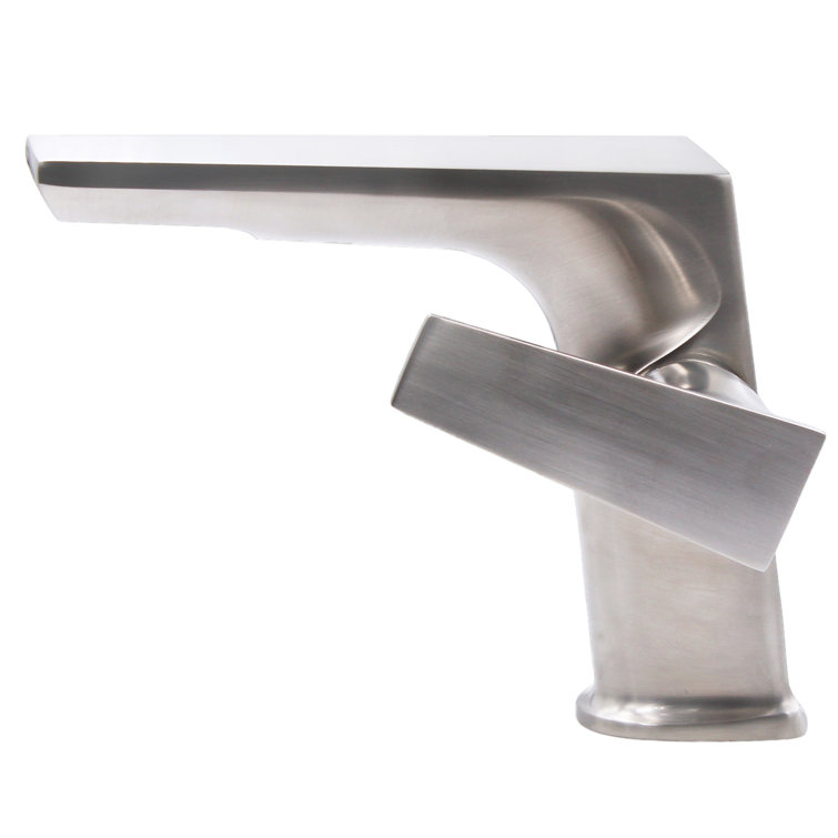 Brushed Nickel Modern Single-Handle Bathroom Faucet