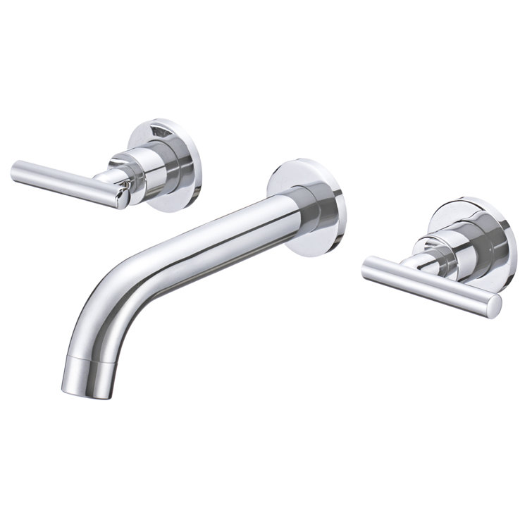 Kennedy Chrome Wall Mounted Two-Handle Bathroom Faucet