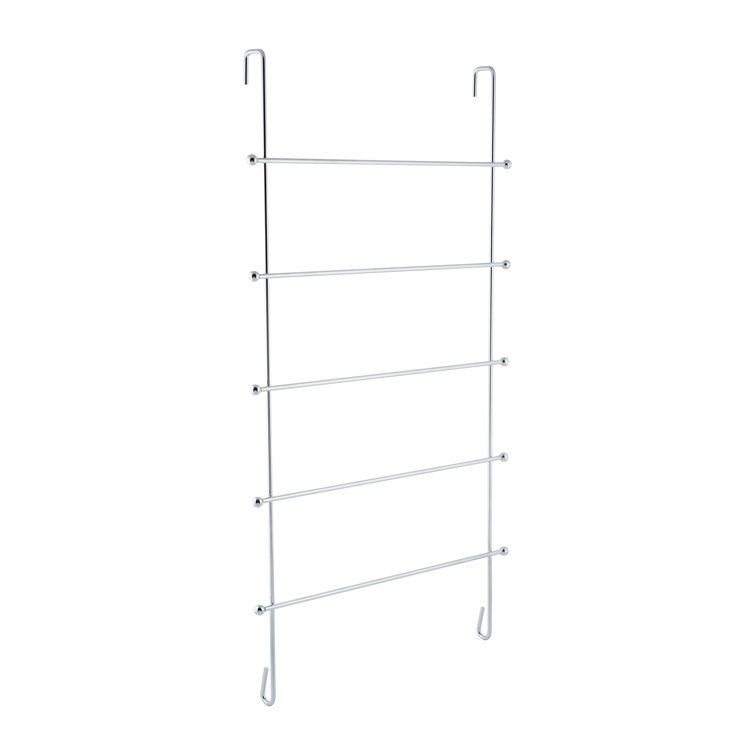 Chrome Over-the-Door 5-Bar Towel Rack