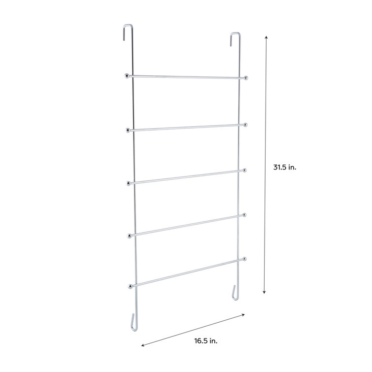 Chrome Over-the-Door 5-Bar Towel Rack