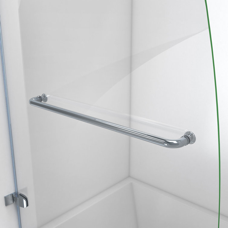 Aqua Uno 60" Clear Glass Frameless Hinged Tub Door