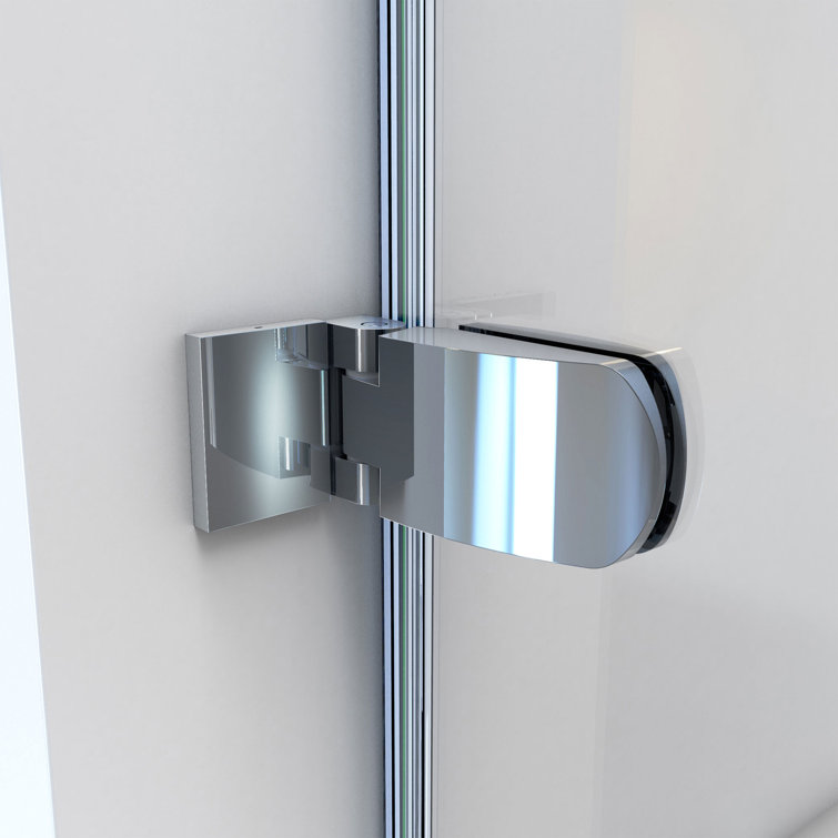 Aqua Uno 60" Clear Glass Frameless Hinged Tub Door