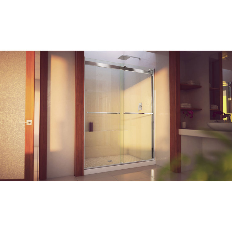Essence-H 56-60" Chrome Semi-Frameless Sliding Shower Door