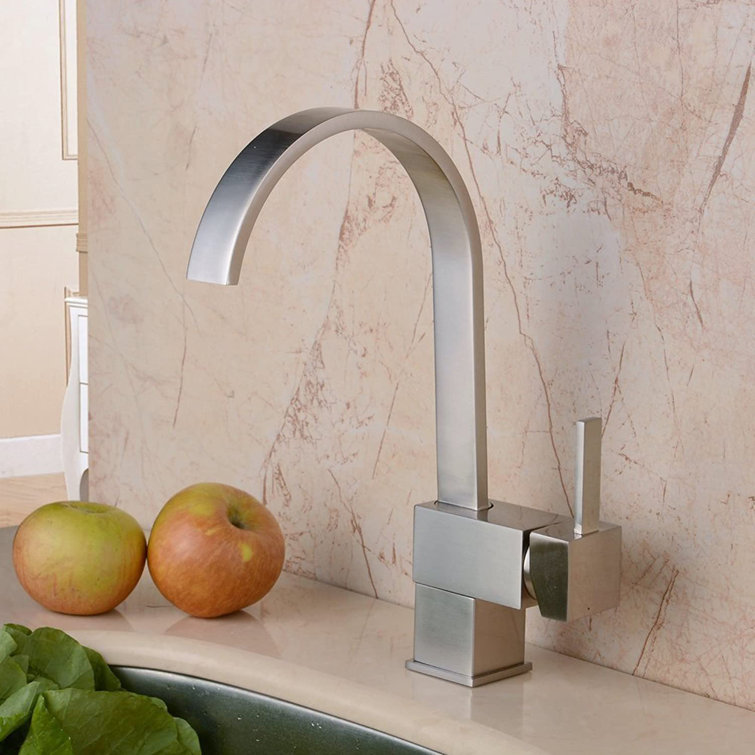 19-Inch Chrome Single Handle Pull-Down Kitchen Faucet