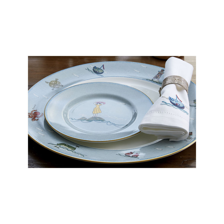 Kit Kemp's Sailor's Farewell 5-Piece Porcelain Dining Set, Service for 1