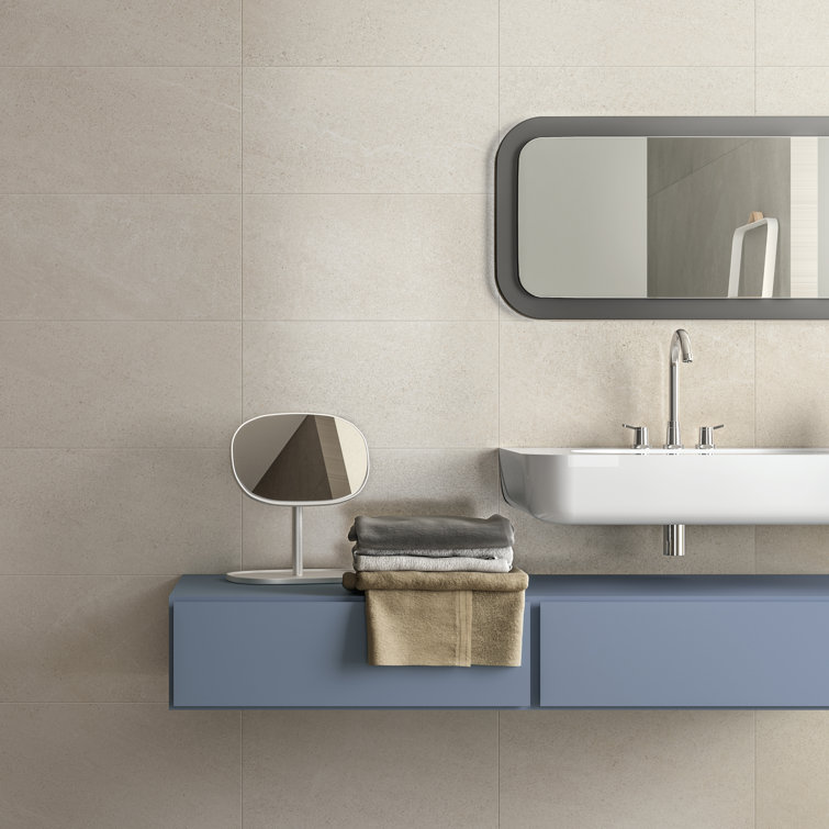 Lincoln 12" x 24" Beige Matte Porcelain Floor and Wall Tile