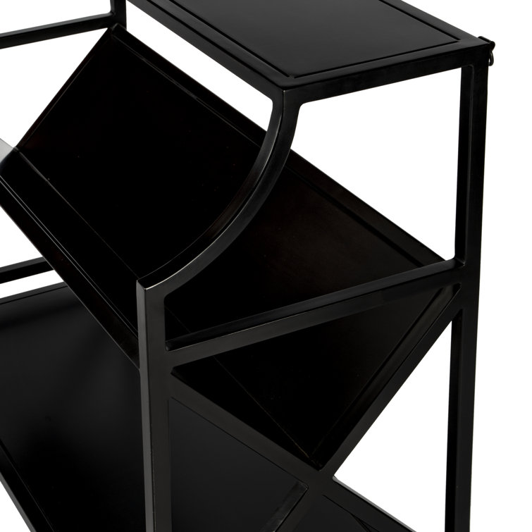 Keats 36" Black Iron 2-Tier Library Bookcase