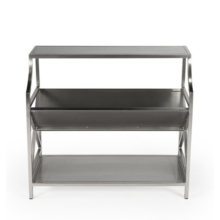 Keats Silver Iron 2-Tier 36" Bookcase