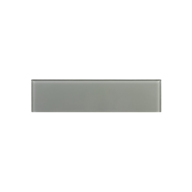 Soft Gray 3" x 12" Polished Glass Subway Tile