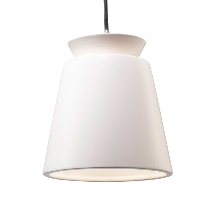 Carbon Chrome Mini Trapezoid Pendant with Matte Black Canopy