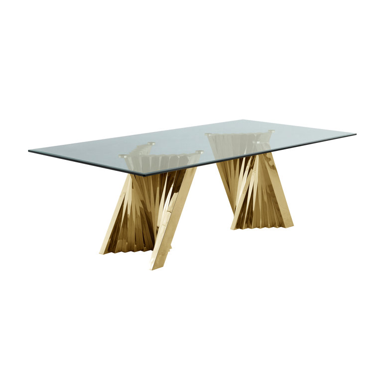 Teal Velvet and Glass 94" Dining Set with Silver Base