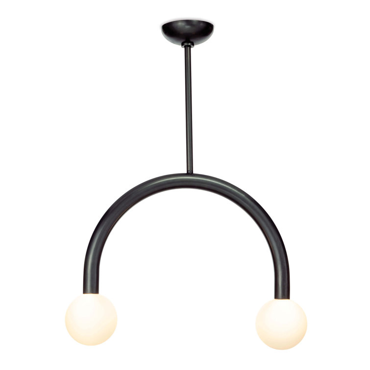 Modern Globe LED Pendant Light in Oil-Rubbed Bronze with Clear Glass