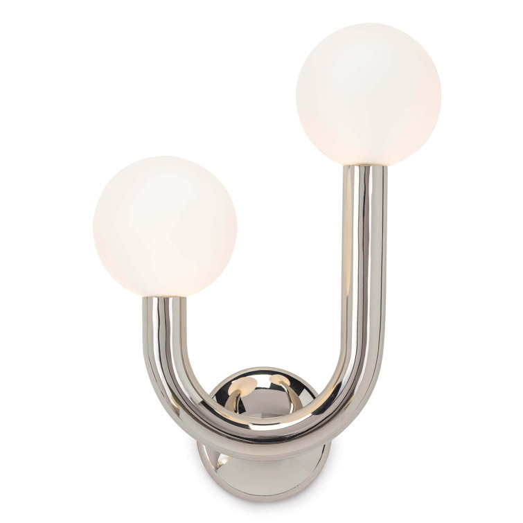 Polished Nickel Dual Globe Dimmable Wall Sconce