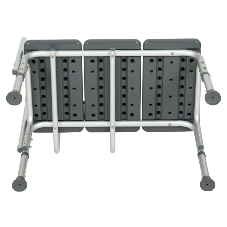 Hercules 300 Lb. Adjustable Gray Plastic Bath & Shower Transfer Bench