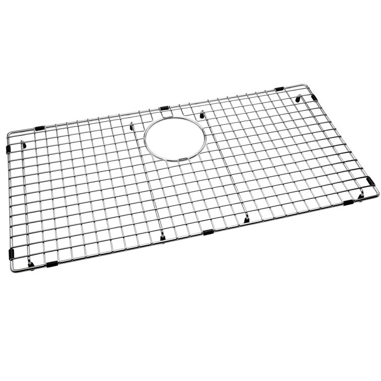 28.39" x 14.17" Stainless Steel Sink Grid with Rear Drain