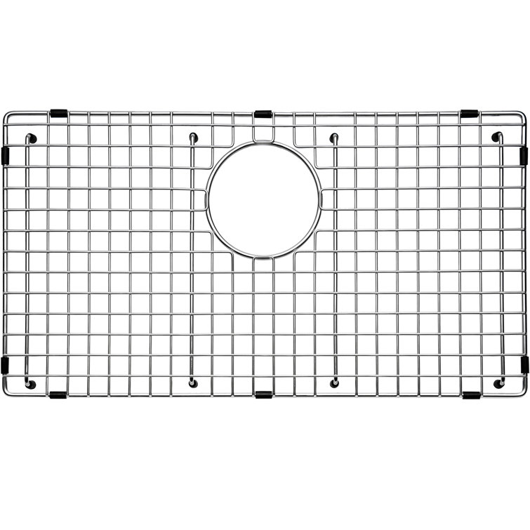24.17" x 13.11" Stainless Steel Sink Grid with Rear Drain