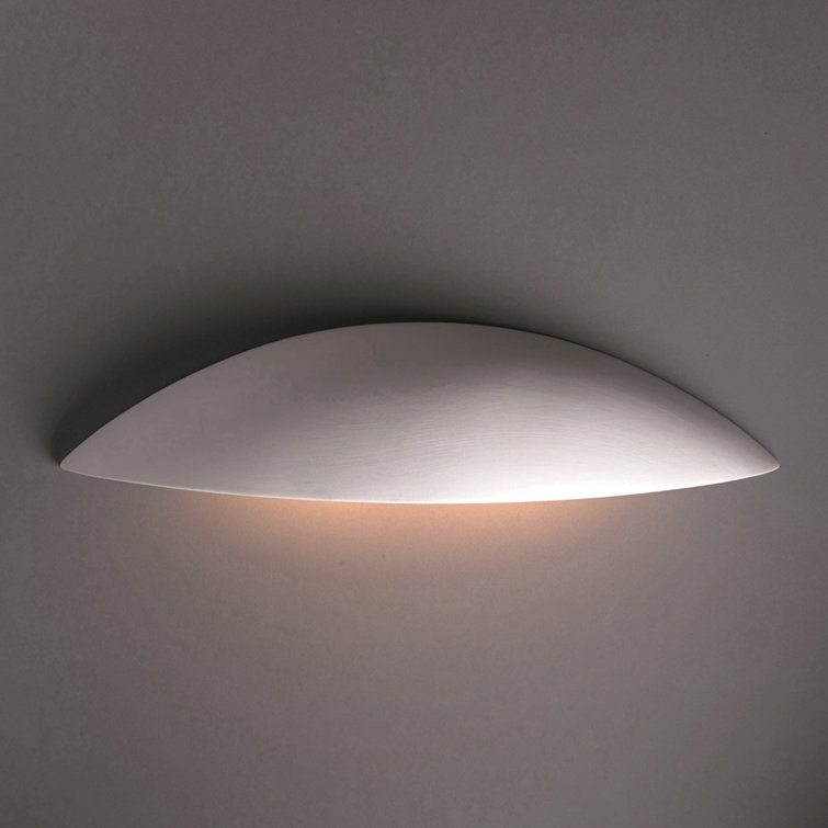 White Ceramic 2-Light Outdoor Flush Mount Sconce
