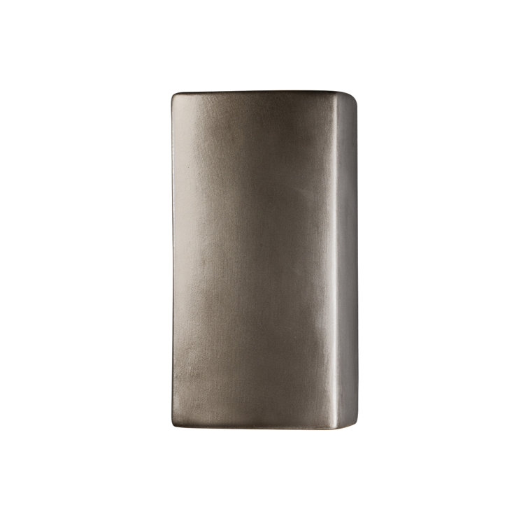 Antique Silver Ceramic Dimmable LED Outdoor Wall Sconce