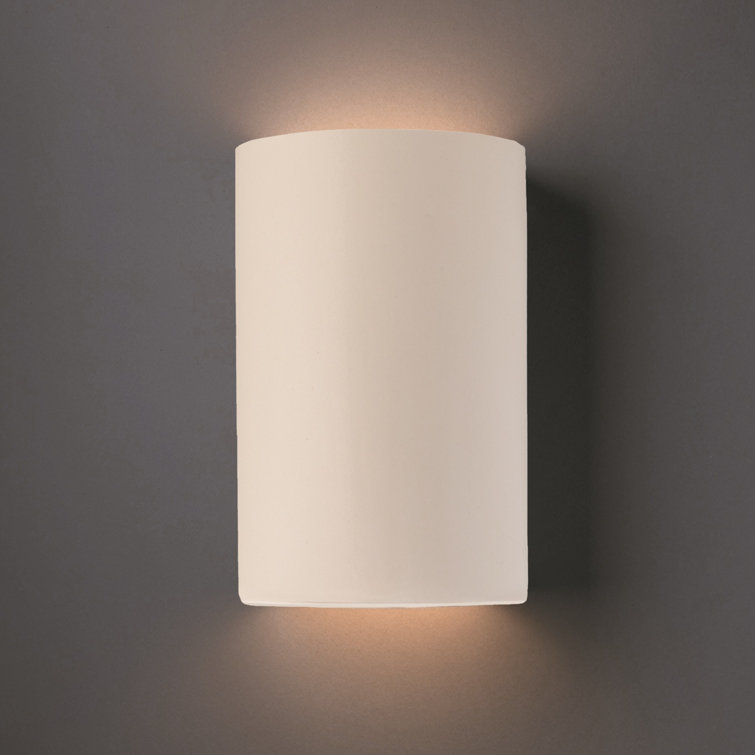 Matte White Ceramic Cylinder Wall Sconce