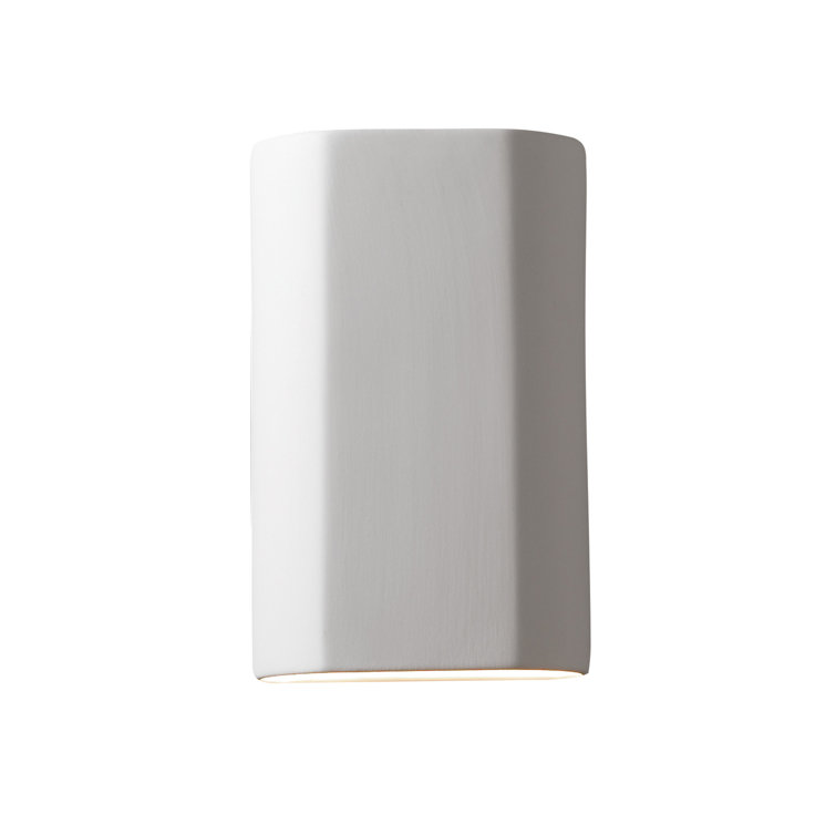 Cylindra 9'' White Ceramic Dimmable Outdoor Sconce