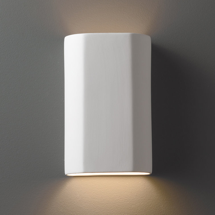 Cylindra 9'' White Ceramic Dimmable Outdoor Sconce