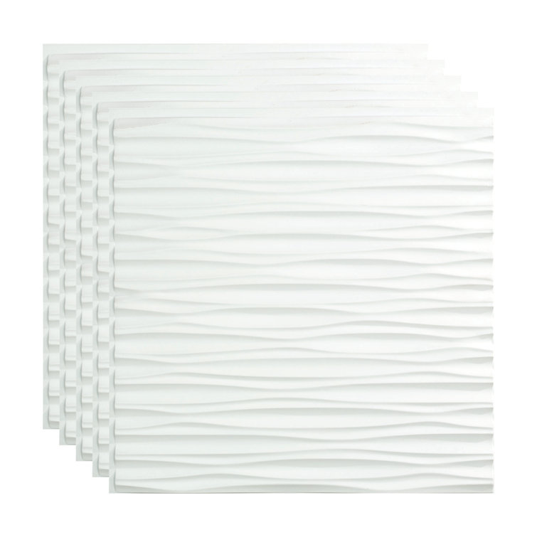 Matte White 24" x 24" Textured Vinyl Ceiling Tiles