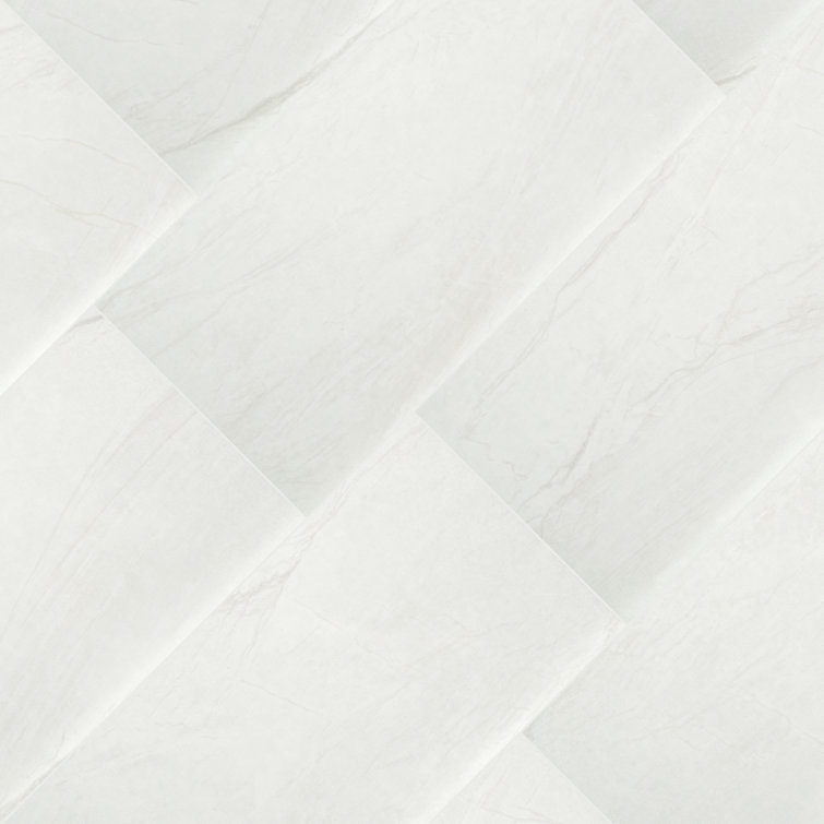 Durban White Polished Porcelain 12" x 24" Wall & Floor Tile